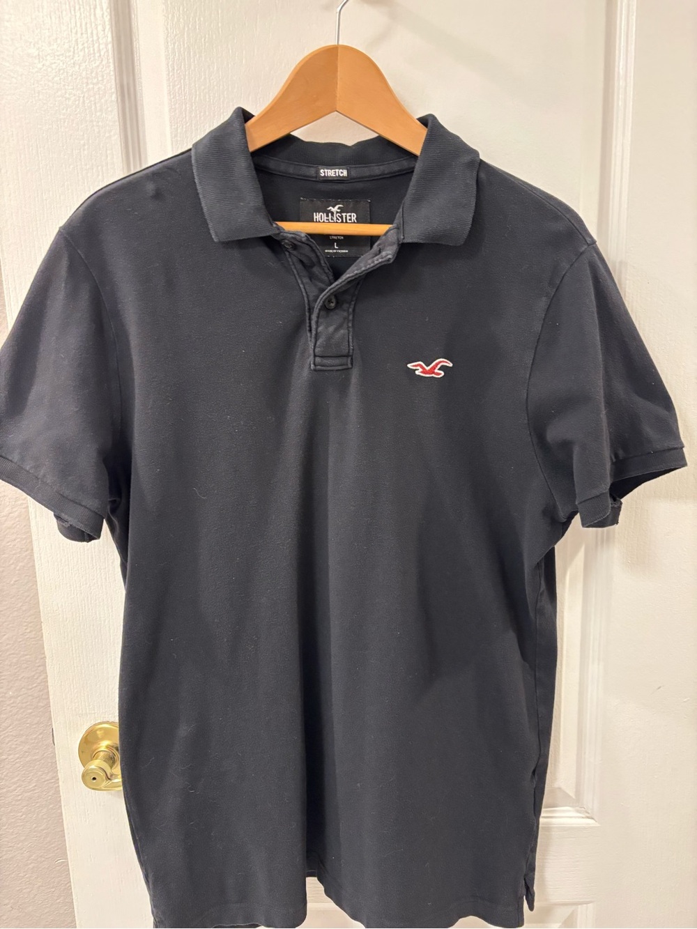 Hollister Epic Flex Men’s Black Polo Shirt